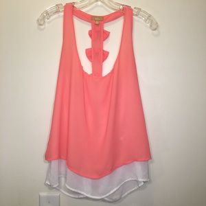 Takara layered coral tank with bow racerback